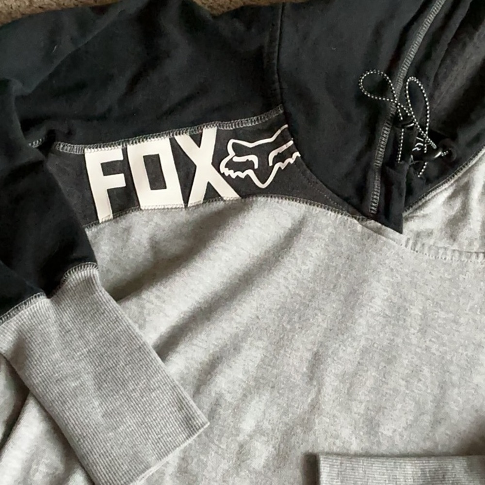 Fox Two-Tone Hoodie in Black and Gray - Picture 2 of 7